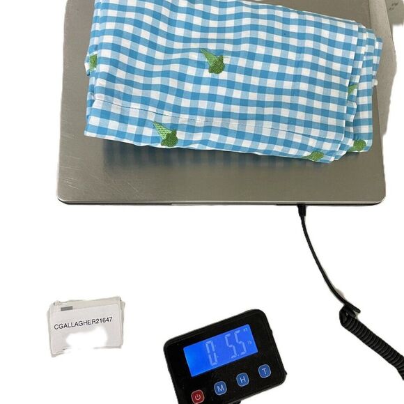 Lilly Pulitzer Womens Mini Skirt Size 6 Blue Gingham Embroidered Ice Cream - Picture 9 of 9